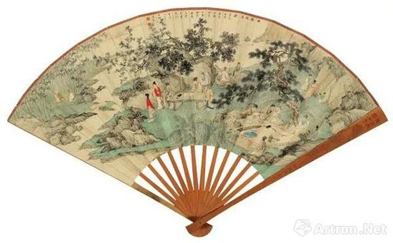 陈少梅于1941年&nbsp;《西园雅集》 2014年北京匡时秋拍 成交价：362万
