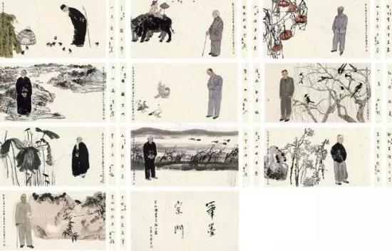 袁武 2017年作 笔墨宗门 册&nbsp;34×61cm×10