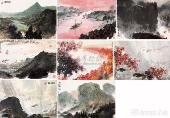 傅抱石 《毛主席诗意册》（8开） 1980万元 &nbsp;中贸圣佳2003年秋拍