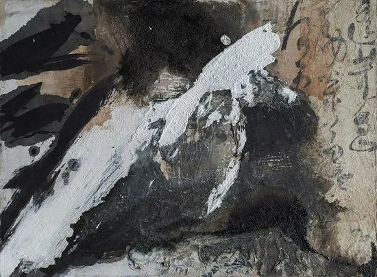 沈俊杰 &nbsp;《日记之20151018》 综合材料 60X80cm 2015