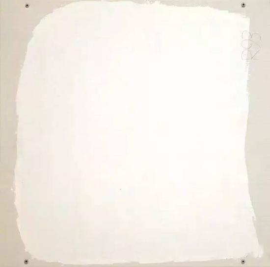 Part 15， 1993，Oil on corrugated conservation board，38.1 × 38.1 cm。