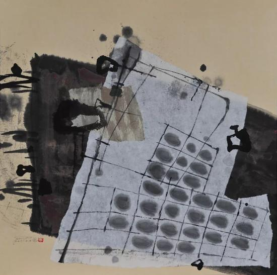 沈建国 &nbsp;井园系列17-6，2纸本综合 -68CMX68CM