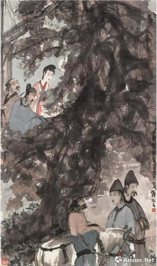 傅抱石 &nbsp;《琵琶行》 2.05亿港币 &nbsp;香港佳士得2017年秋拍