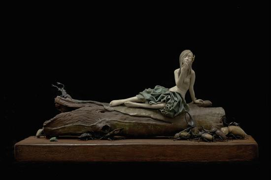 金钕 依兰 2011 铸铜着色 85×29×41cm