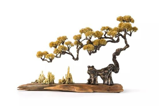 《山高松远》 朱炳仁 朱军岷 铜 67×27x50cm 2018