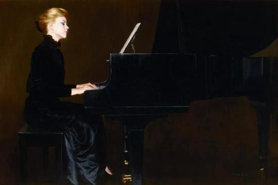 陈逸飞 夜莺之声 　1980年代 　布面 油画 　130×202 cm&nbsp; 成交价：RMB 20，700，000
