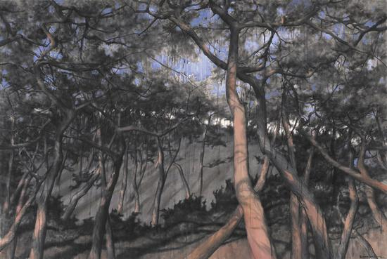 《傲骨--55》赵龙，150x100cm，纸上水彩2017