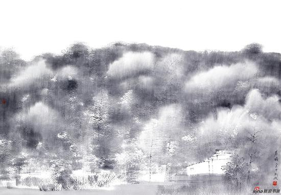 《晨曦》-纸本水墨-70x100cm 2015