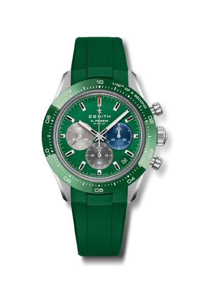 ZENITH真力时CHRONOMASTER Sport腕表绿色款 型号：03.3119.3600_56.R952