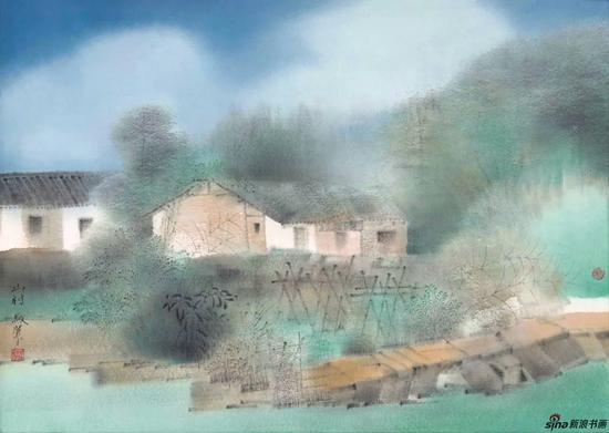 2018-《风景之三》纸本彩墨50x70cm
