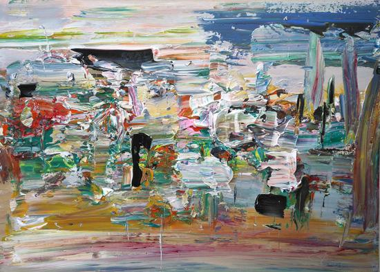 《乡村》 75x100cm 丙烯 2017