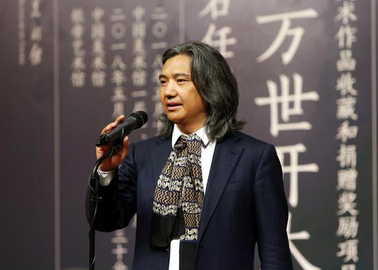 中国美术馆馆长、中国美协副主席吴为山在开幕式上致辞