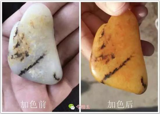 这是上色籽玉的对比图片