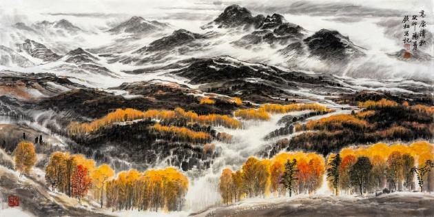 许钦松《高原清秋》69×137cm