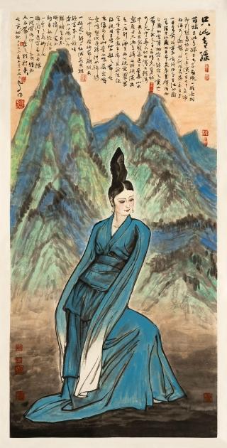 谢志高《只此青绿》138×69cm