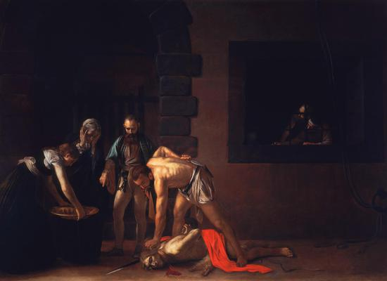 《召唤圣马太》 卡拉瓦乔，1599—1600 布面油画 322厘米×340厘米 圣王路易堂，意大利罗马