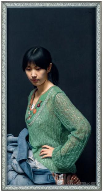 冷军 肖像之相——小姜 　　2011年 　　布面 油画 　　120×60cm