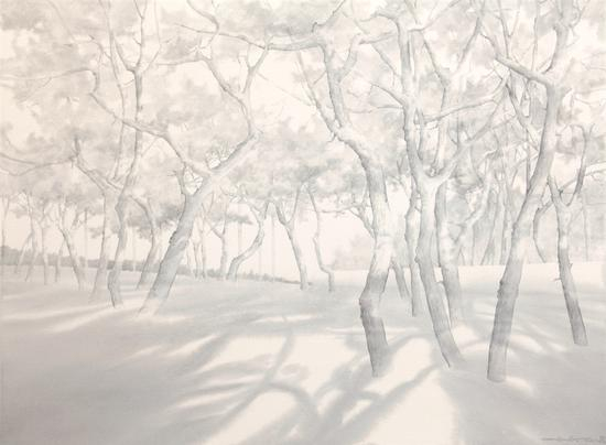 《傲骨--40》赵龙，74x57cm，纸上水彩2017