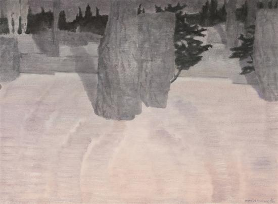 《巡--41》，纸上水彩，赵龙，56cm×76cm，2018