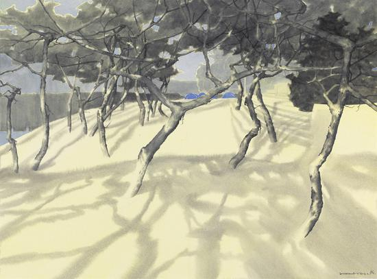 《傲骨--44》赵龙，74x57cm，纸上水彩2018