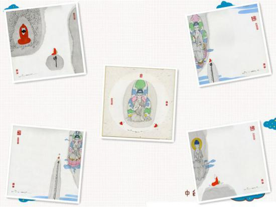 蔡志忠水墨禅画系列作品