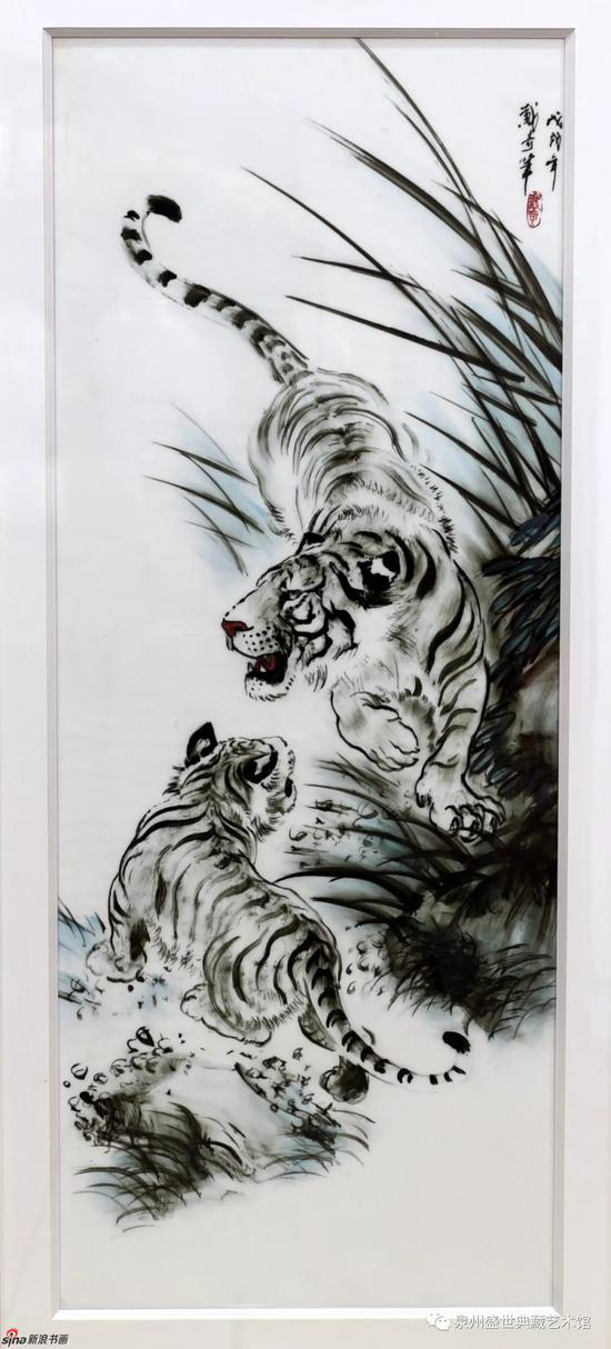 瓷板画四条屏 76cmx32cm x4