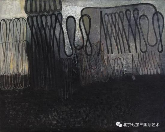 孟庆欣作品《声断流水》 布面油画 120×150cm 2017
