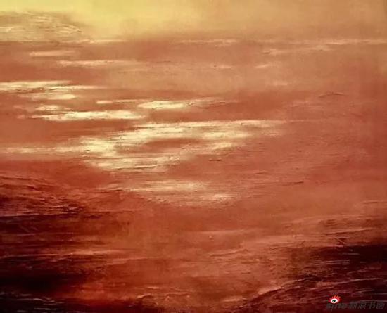 油画《霞。局部》