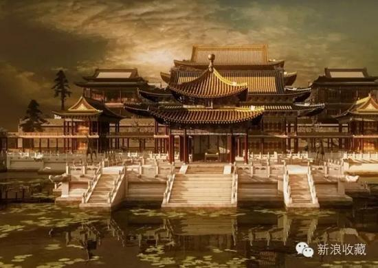 此图为3D技术恢复后的圆明园局部