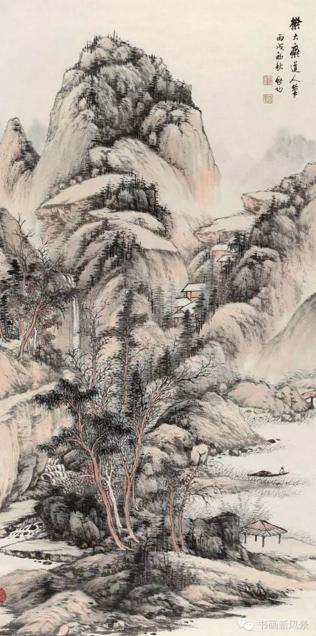 一拳之石取其坚，一勺之水取其净--启功先生山水画作品欣赏-木直