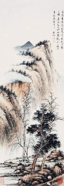 启功山水20幅：用心听石可聆天籁_手机新浪网