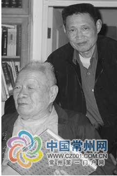 上世界80年代末，王世襄（左）先生与范遥青的合影