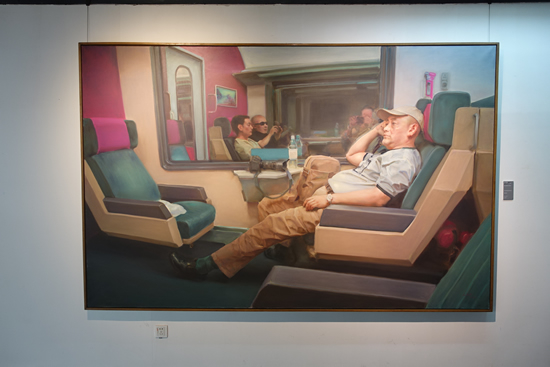 庞茂琨《开往威尼斯的快车》180×280cm 布面油画 2015年