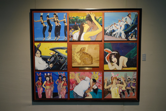 袁文彬《关于兔子的嘉年华》170×200cm 布面油画 2014年