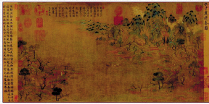 隋代展子虔《游春图》标志山水画逐渐成熟_手机新浪网