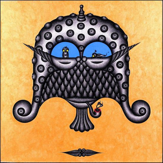 邓荣斌《马格里特的烟斗》 纸本 100x100CM 2003年