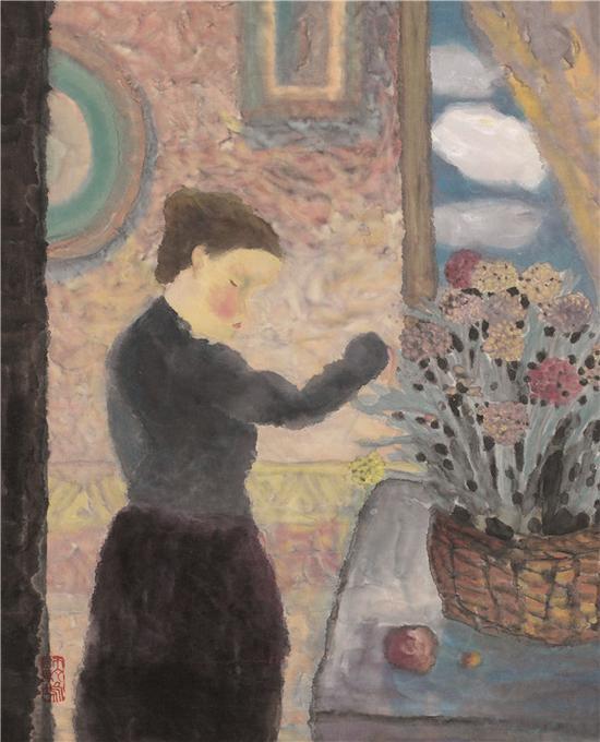 小芳 2002 40X32.5cm 纸本设色
