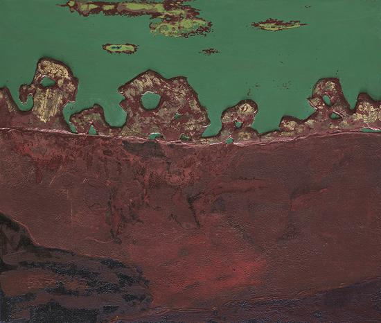 沈俊杰《溯》大漆综合材料 100X120cm 2016