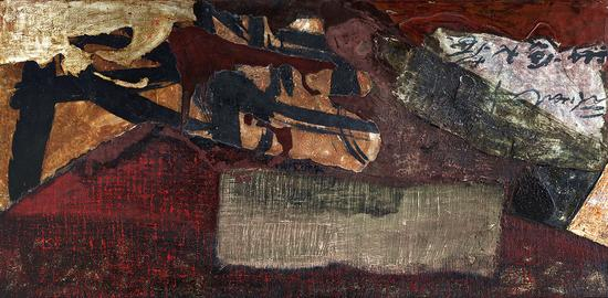 沈俊杰《沽》大漆综合材料 81X167cm 2016