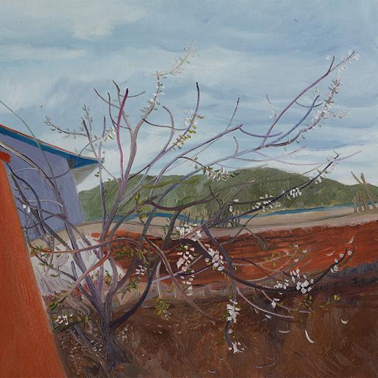高利玮，风景写生之三，50x50cm,布面油画，2016