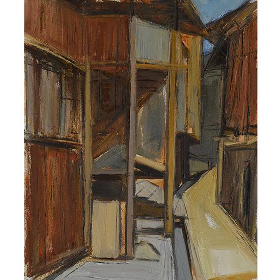 温华力 侗家木楼 布面油画 50cm×60cm 2015