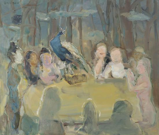 吴维佳《孔雀 》140x120cm 布面油画 2010
