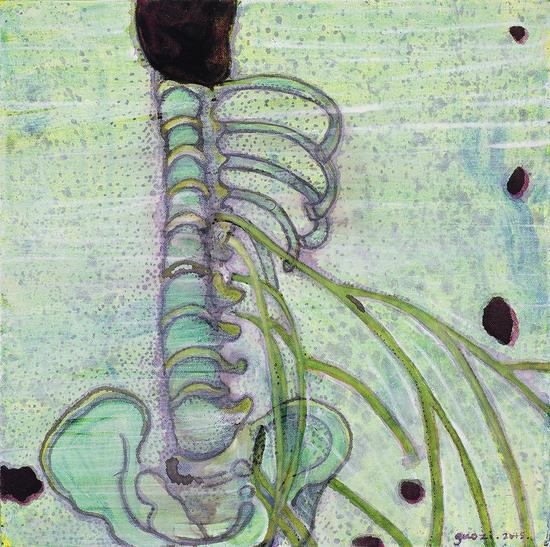 身体里的生长7 50×50cm 布面丙烯 2016