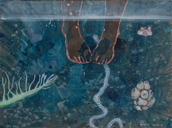 《浸泡2》 60x80cm 布面丙烯 2014