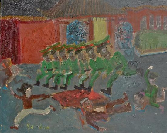 《毕业创作系列4》油画1989年 130*100cm
