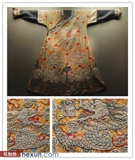 龙袍上用珍珠点缀的龙