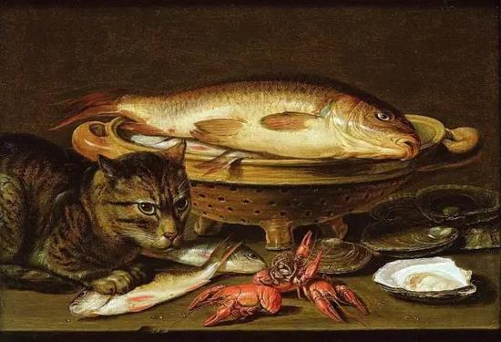  Clara Peeters - A still life with Carp in a Ceramic Colander