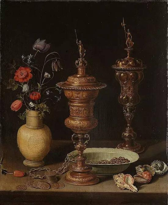  Clara Peeters - Still Life with Flowers and Gold Cups of Honor