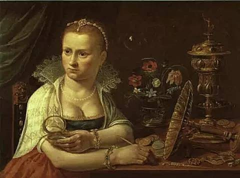  女性艺术家Clara Peeters的女子肖像图