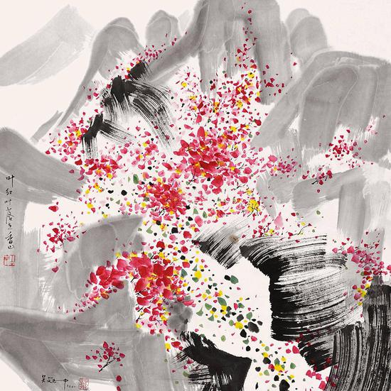 吴冠中 《山花烂漫》